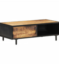 Couchtisch 105x50x35 cm Raues Mangoholz