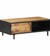 Couchtisch 105x50x35 cm Raues Mangoholz