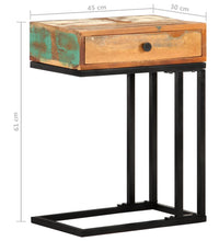 Beistelltisch U-Form 45x30x61 cm Recyceltes Massivholz