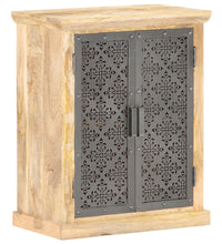 Sideboard mit Stahltüren 60x35x75 cm Mango Massivholz