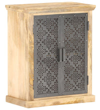 Sideboard mit Stahltüren 60x35x75 cm Mango Massivholz