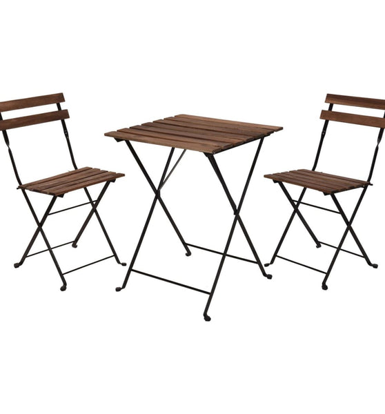 ProGarden Bistro-Set 3-tlg. Schwarz