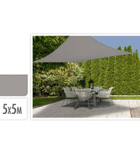 ProGarden Sonnensegel 5x5 m Grau Quadratisch