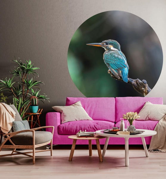 WallArt Fototapete The Kingfisher Rund 142,5 cm