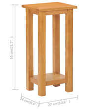 Beistelltisch 27x24x55 cm Eiche Massivholz