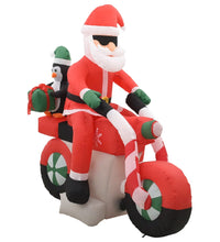 Aufblasbarer Weihnachtsmann auf Motorrad LED IP44 160 cm