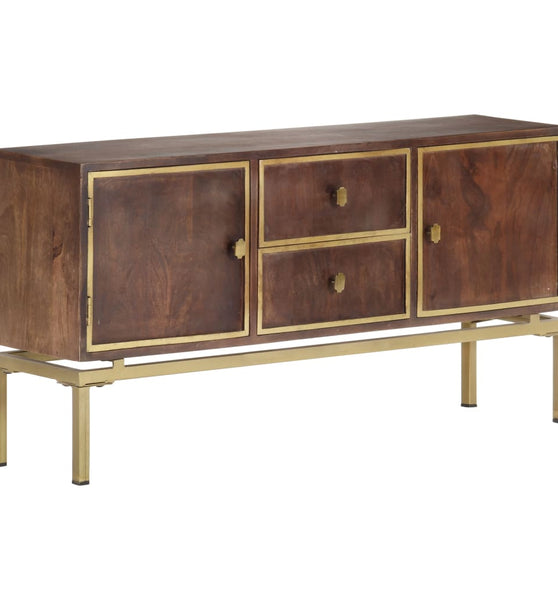 Sideboard 120x29x60 cm Massivholz Mango