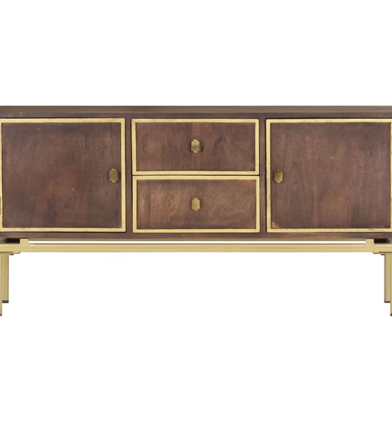 Sideboard 120x29x60 cm Massivholz Mango