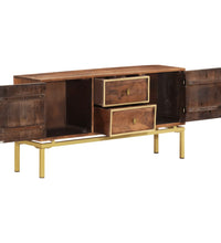 Sideboard 120x29x60 cm Massivholz Mango