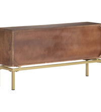 Sideboard 120x29x60 cm Massivholz Mango