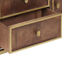 Sideboard 120x29x60 cm Massivholz Mango