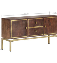 Sideboard 120x29x60 cm Massivholz Mango