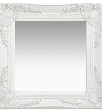 Wandspiegel im Barock-Stil 40x40 cm Weiß