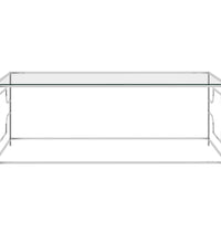 Couchtisch Silbern 120x60x45 cm Edelstahl und Glas