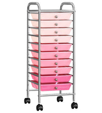 Schubladenwagen mit 10 Schubladen Ombre Rosa Kunststoff