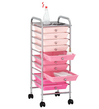 Schubladenwagen mit 10 Schubladen Ombre Rosa Kunststoff