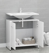 Badezimmerschrank Weiß 60x33x61 cm Holzwerkstoff