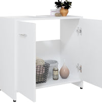 Badezimmerschrank Weiß 60x33x61 cm Holzwerkstoff