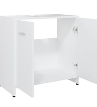 Badezimmerschrank Weiß 60x33x61 cm Holzwerkstoff