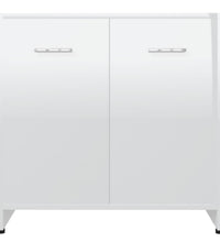 Badezimmerschrank Hochglanz-Weiß 60x33x61 cm Holzwerkstoff