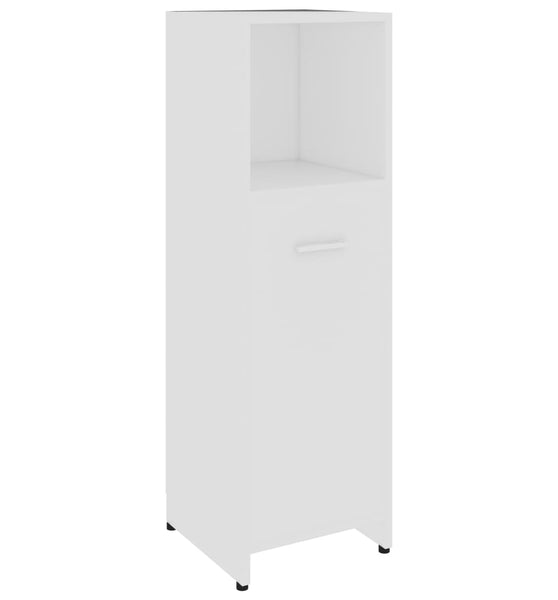 Badezimmerschrank Weiß 30x30x95 cm Holzwerkstoff