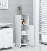 Badezimmerschrank Weiß 30x30x95 cm Holzwerkstoff