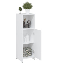 Badezimmerschrank Weiß 30x30x95 cm Holzwerkstoff