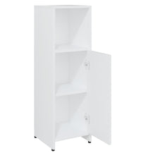 Badezimmerschrank Weiß 30x30x95 cm Holzwerkstoff