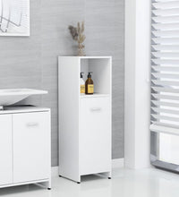 Badezimmerschrank Weiß 30x30x95 cm Holzwerkstoff