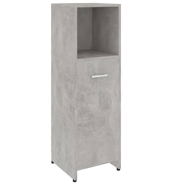 Badezimmerschrank Betongrau 30x30x95 cm Holzwerkstoff
