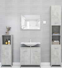 Badezimmerschrank Betongrau 30x30x95 cm Holzwerkstoff