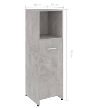 Badezimmerschrank Betongrau 30x30x95 cm Holzwerkstoff