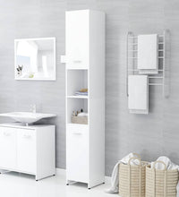 Badezimmerschrank Weiß 30x30x183,5 cm Holzwerkstoff