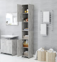 Badezimmerschrank Betongrau 30x30x183,5 cm Holzwerkstoff