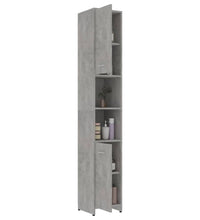 Badezimmerschrank Betongrau 30x30x183,5 cm Holzwerkstoff