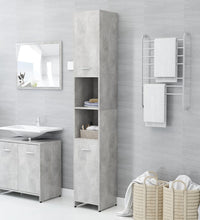 Badezimmerschrank Betongrau 30x30x183,5 cm Holzwerkstoff