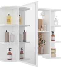 Bad-Spiegelschrank Weiß 80x20,5x64 cm Holzwerkstoff