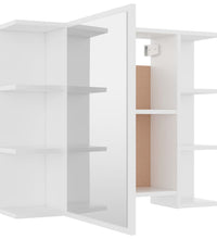 Bad-Spiegelschrank Weiß 80x20,5x64 cm Holzwerkstoff