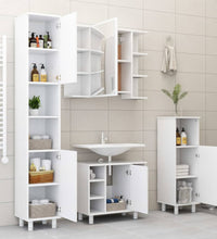 Bad-Spiegelschrank Weiß 80x20,5x64 cm Holzwerkstoff
