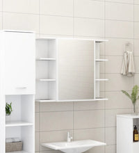 Bad-Spiegelschrank Weiß 80x20,5x64 cm Holzwerkstoff