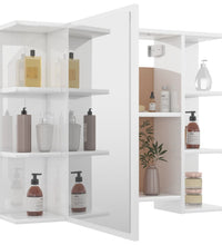 Bad-Spiegelschrank Hochglanz-Weiß 80x20,5x64 cm Holzwerkstoff