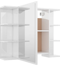 Bad-Spiegelschrank Hochglanz-Weiß 80x20,5x64 cm Holzwerkstoff