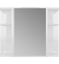 Bad-Spiegelschrank Hochglanz-Weiß 80x20,5x64 cm Holzwerkstoff