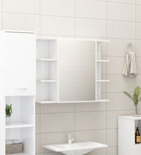 Bad-Spiegelschrank Hochglanz-Weiß 80x20,5x64 cm Holzwerkstoff