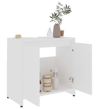 Badezimmerschrank Weiß 60x33x61 cm Holzwerkstoff