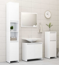 Badezimmerschrank Weiß 60x33x61 cm Holzwerkstoff