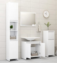 Badezimmerschrank Weiß 60x33x61 cm Holzwerkstoff
