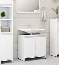 Badezimmerschrank Weiß 60x33x61 cm Holzwerkstoff