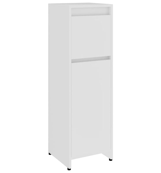 Badezimmerschrank Weiß 30x30x95 cm Holzwerkstoff