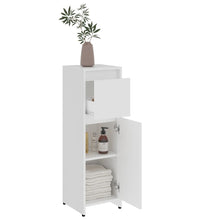 Badezimmerschrank Weiß 30x30x95 cm Holzwerkstoff